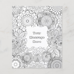 Kleur je eigen Mandala Poster Flyer