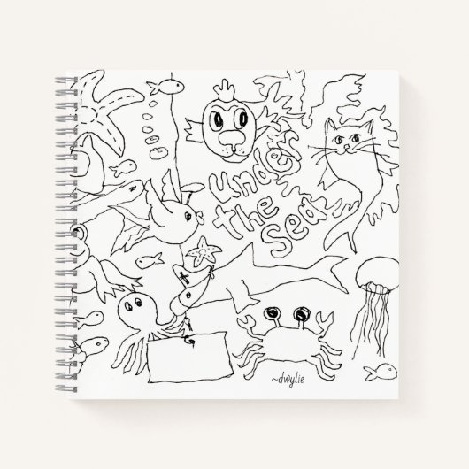 Kleur je eigen -"Onder de Zee" Notitieboek (Voorkant)