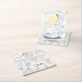 Kleur je eigen - "Onder het Zee" Kartonnen Onderzetters (Insitu)