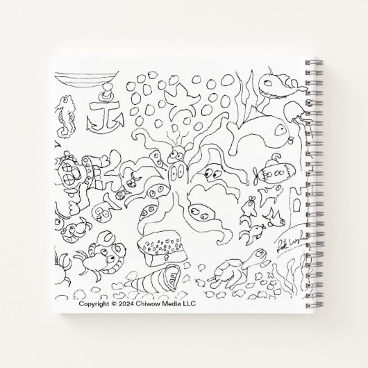 Kleur je eigen - "Onder het Zee" Notitieboek (Achterkant)