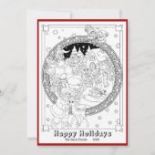 Kleur Je Eigen Persoonlijke Kerstmis  Feestdagenkaart (Voorkant)