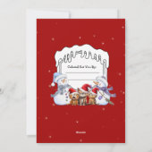 Kleur Je Eigen Persoonlijke Kerstmis  Feestdagenkaart (Achterkant)