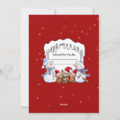 Kleur Je Eigen Persoonlijke Kerstsneeuwman Feestdagenkaart (Achterkant)