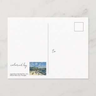 Kleur Je Eigen Pont Neuf Franse Ansichtkaart Briefkaart