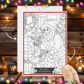 Kleur je eigen pret gepersonaliseerde Kerstman Feestdagenkaart