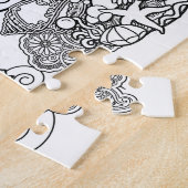 kleur je eigen puzzle mandala legpuzzel (Zijkant)