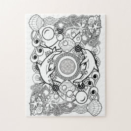 kleur je eigen puzzle mandala legpuzzel