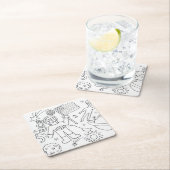 Kleur je eigen ruimte kartonnen onderzetters (Insitu)