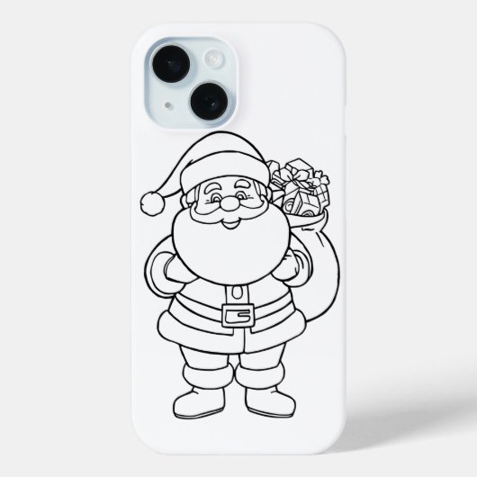 Kleur je eigen Santa Claus iPhone / iPad hoesje (Achterkant)