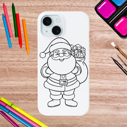 Kleur je eigen Santa Claus iPhone / iPad hoesje