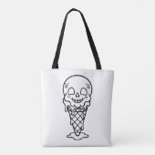 Kleur Je Eigen Schedel Ijs Sommering Tote Bag (Achterkant)