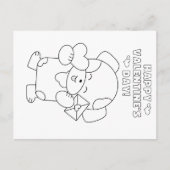 kleur je eigen valentijn voor kinderen briefkaart (Voorkant)