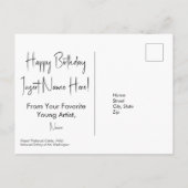 Kleur Je Eigen Verjaardagskaart Briefkaart (Achterkant)