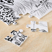 Kleur je eigen visserij Luipaard Gryphon Legpuzzel (Zijkant)