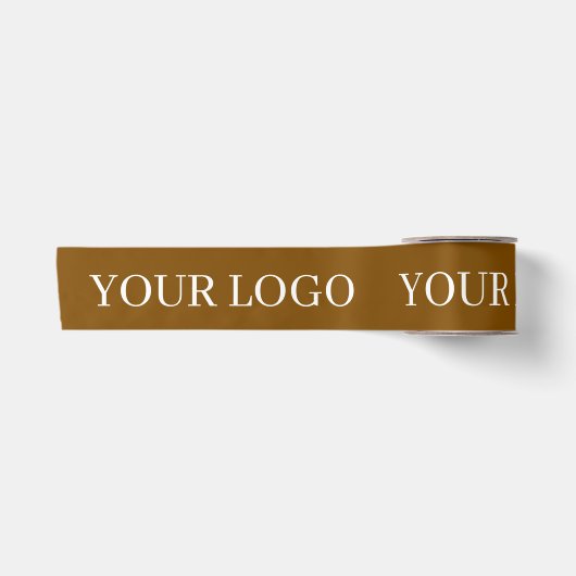 KLEUR JE LOGO STIJLVOOL MODERN BRUIN SATIJNEN LINT (Voorkant)
