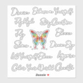 Kleur je wereld Inspirerende Vlinderstickers Sticker (Vel)