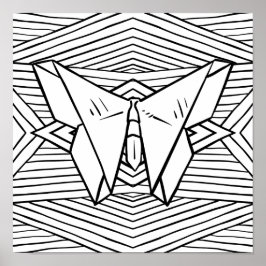 Kleur jezelf of Hanging als een Black & White Art Poster