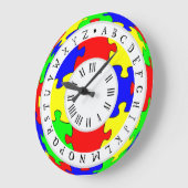 Kleur Jigsaw, Romeinse cijfers en Engels alfabet Grote Klok (Hoek)