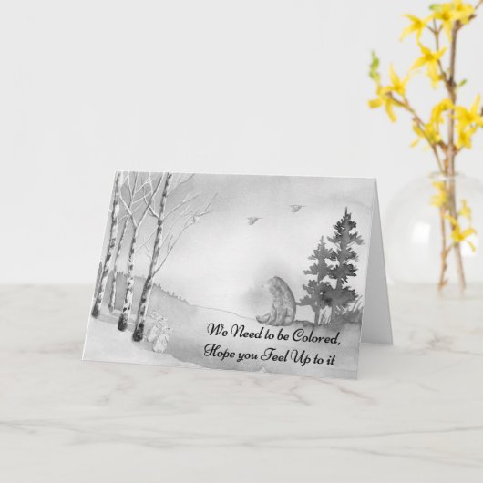 Kleur Kaart voor kinderen goed. (Gele Bloem)