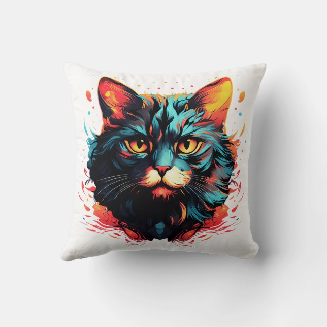 Kleur kat kussen (Achterkant)