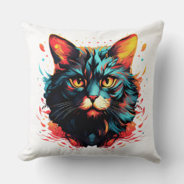 Kleur kat kussen
