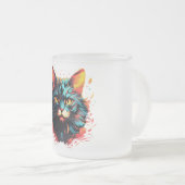 Kleur kat matglas koffiemok (Voorkant rechts)