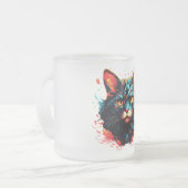 Kleur kat matglas koffiemok (Voorkant links)