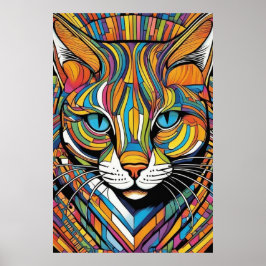 Kleur Kat Poster