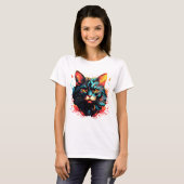 Kleur kat t-shirt (Voorkant volledig)
