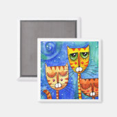 Kleur Katten - Magneet (Voorkant / Achterkant)