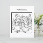 Kleur Kerst Zangers Papieren Blad (Staand voorkant)