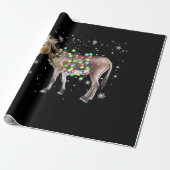 Kleur kerstlampje Donkey | Santa Donkey Gift Cadeaupapier (Uitgerold)