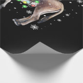 Kleur kerstlampje Donkey  | Santa Donkey Gift Cadeaupapier (Hoek)