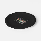 Kleur kerstlampje Donkey  | Santa Donkey Gift Papieren Bordje (Gekanteld)