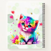 Kleur kitten persoonlijke naam/titel Spiral Sketch Notitieboek (Achterkant)