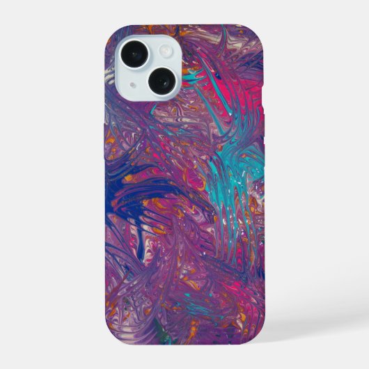 Kleur Klauwen Vortex Ontwerp iPhone 15 Case (Achterkant)