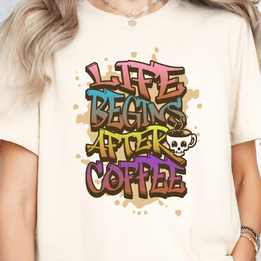 Kleur Koffieliefhebber Koffie Drinker Gift Y2K Sti T-shirt