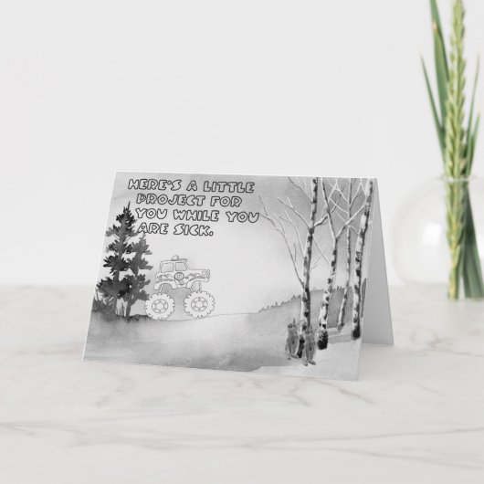 Kleur krijgt een goed idee voor jonge jongen kaart (Voorkant)