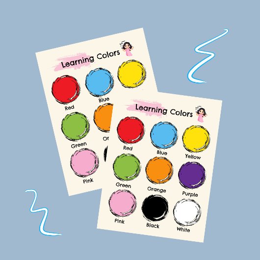Kleur leren educatieve poster
