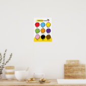 Kleur leren educatieve poster (Keuken)