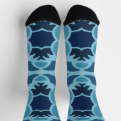 Kleur Leuke Blauwe Collage Crew Soks Sokken (Top)