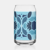 Kleur Leuke Blauwe Collage Kan Glas (Achterkant)