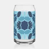 Kleur Leuke Blauwe Collage Kan Glas (Links)