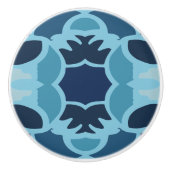 Kleur Leuke Blauwe Collage Keramische Knop (Voorkant)