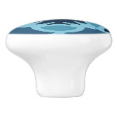Kleur Leuke Blauwe Collage Keramische Knop (Zijkant)