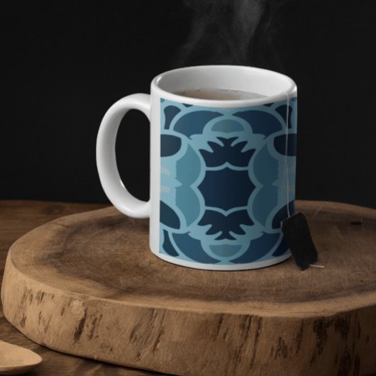 Kleur Leuke Blauwe Collage Klassieke Mok