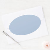 kleur lichtstaal blauw ovale sticker (Envelop)