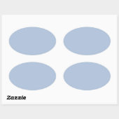 kleur lichtstaal blauw ovale sticker (Vel)