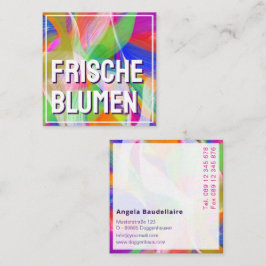 Kleur liefhebber Abstractie Vierkante Visitekaartje
