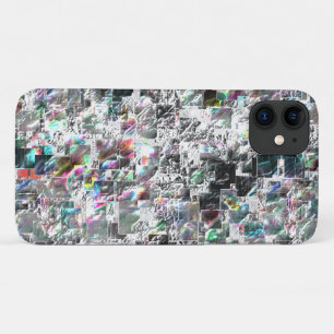 Kleur lijkt op vierkante dvd-snippers, ruwe mozaïe Case-Mate iPhone case